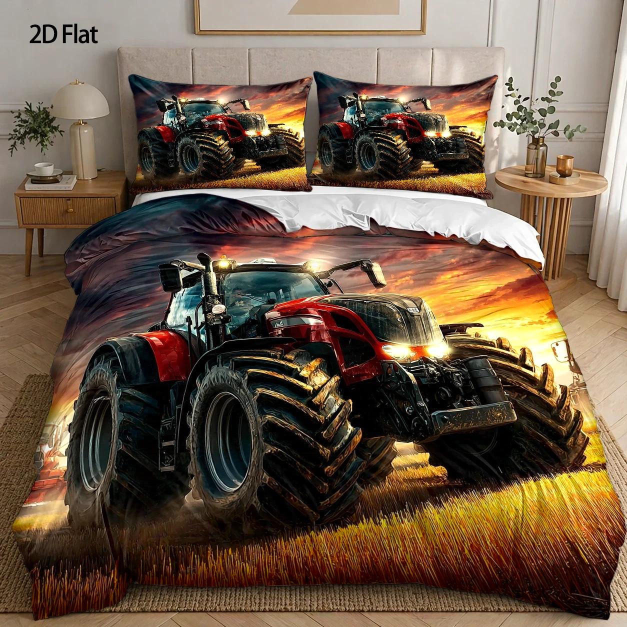 Agriculture Farming Cartoon - Conjunto de Capa de Edredom de