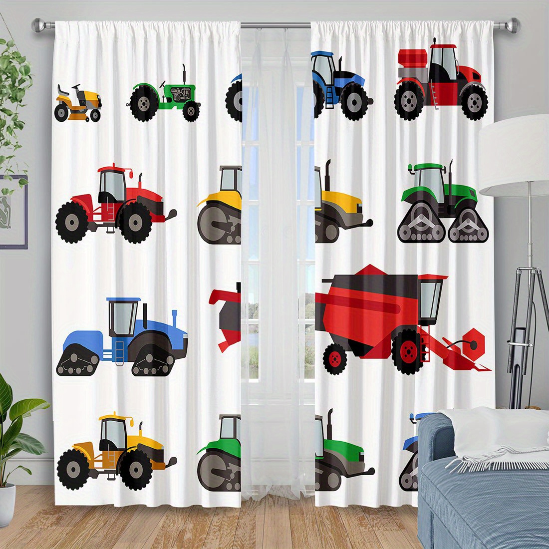 Agriculture Farming Cartoon - Cortina de Trator de Desenho Animado